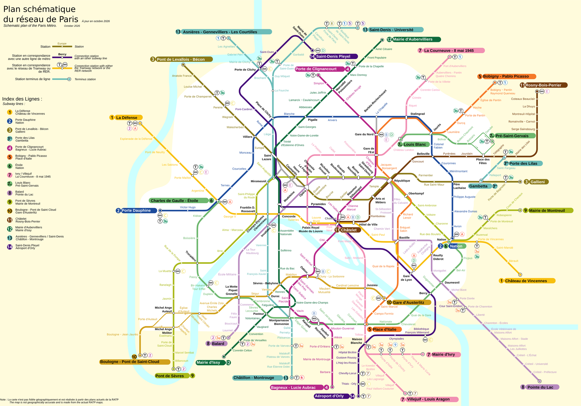 Plan du métro de Paris pour préparer son trajet
